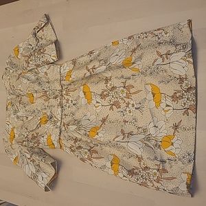 LIKE NEW VTG 1960s Handmade Mod Go-go Floral Print Fully Lined Mini Dress
